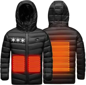 2023 Upgraded Heated Jacket for Boys Girls, Child Electric Heating Jackets Waterproof Windproof Heated Coat Outerwear