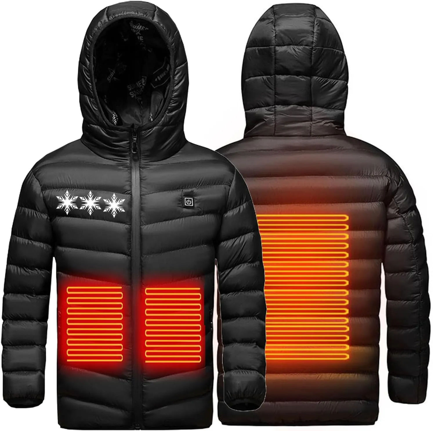 2023 Upgraded Heated Jacket for Boys Girls, Child Electric Heating Jackets Waterproof Windproof Heated Coat Outerwear