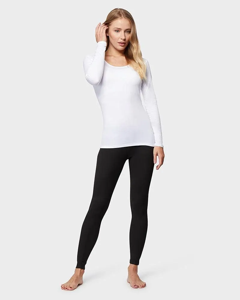 32 Degrees Heat Womens Ultra Soft Thermal Lightweight Baselayer Scoop Neck Long Sleeve Top