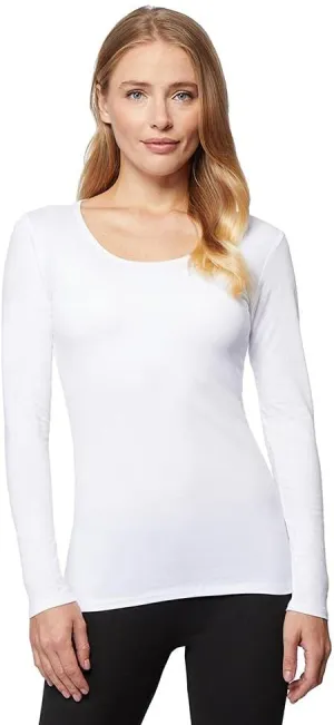 32 Degrees Heat Womens Ultra Soft Thermal Lightweight Baselayer Scoop Neck Long Sleeve Top