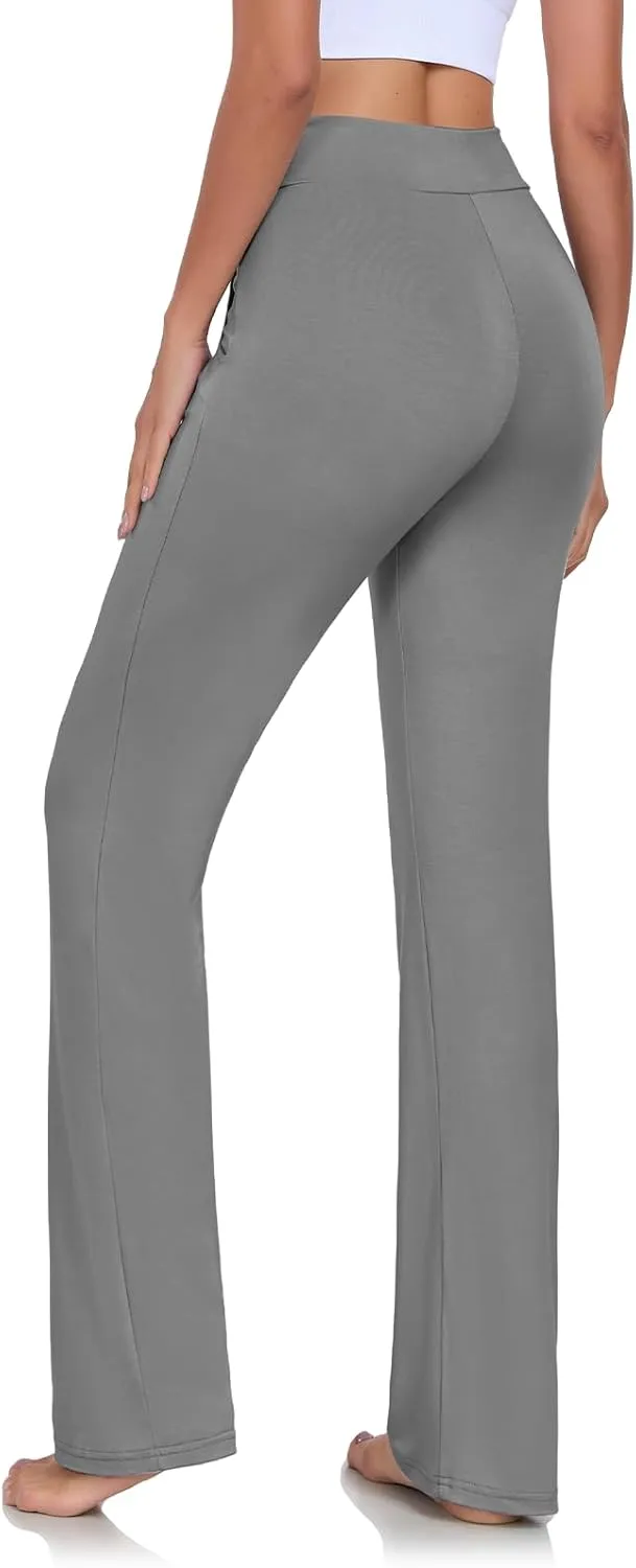 ADANIKI Womens Yoga Pants with Pockets Straight-Leg Loose Comfy Modal Drawstring Lounge Running Long Active Casual Sweatpants