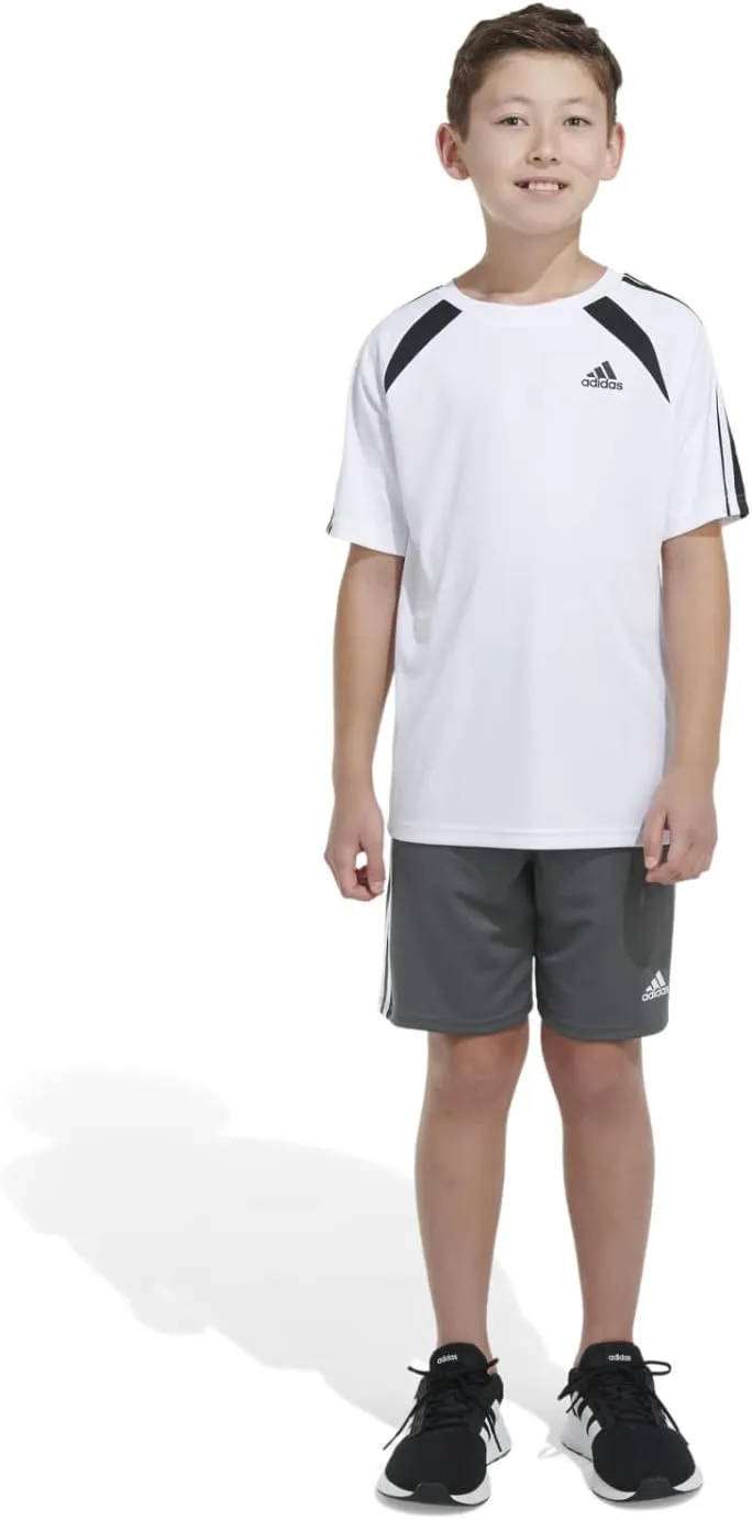 adidas Boys' Short Sleeve Aeroready Soccer T-Shirt Jersey Tee