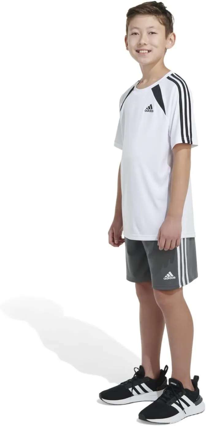 adidas Boys' Short Sleeve Aeroready Soccer T-Shirt Jersey Tee