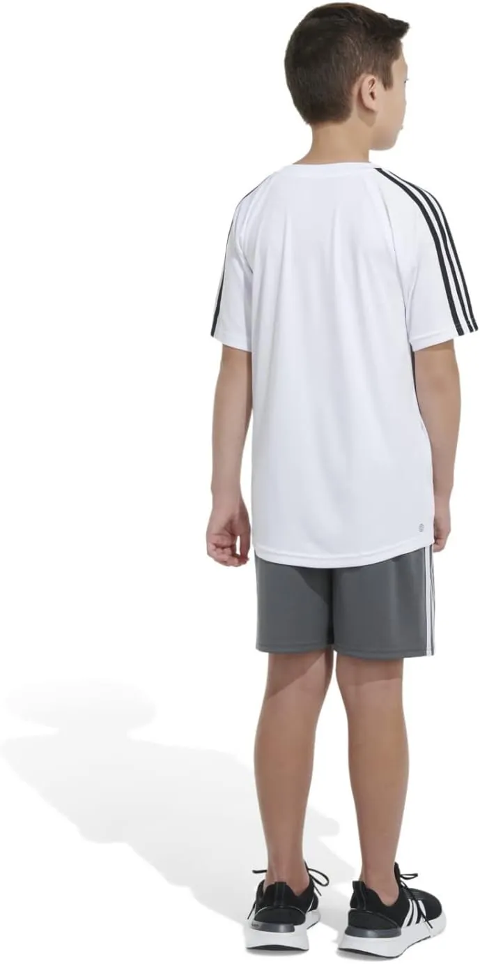adidas Boys' Short Sleeve Aeroready Soccer T-Shirt Jersey Tee