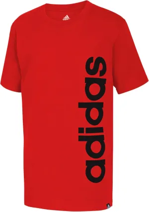 adidas Boys' Short Sleeve Cotton Jersey Logo T-Shirt Tee