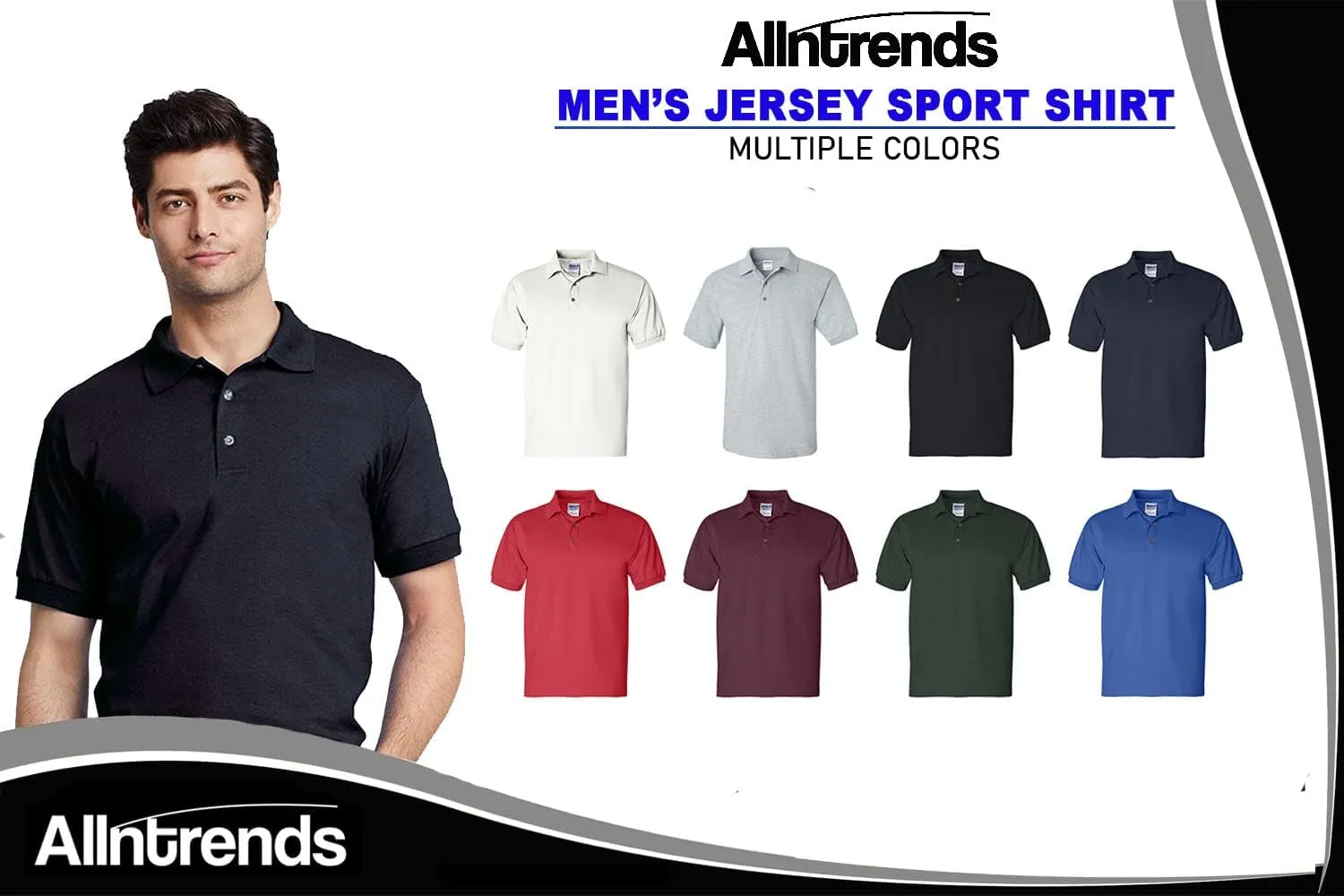 ALLNTRENDS Men's Polo T Shirt USA