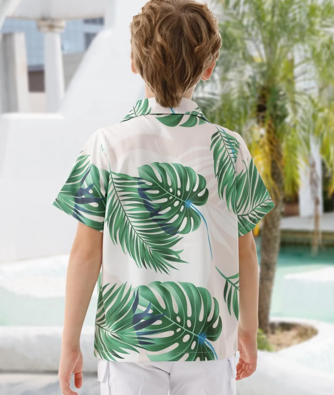 APTRO Boy's Hawaiian Shirt Tropical Beach Casual Summer Shirt with Pocket Short Sleeve 4-15 Years