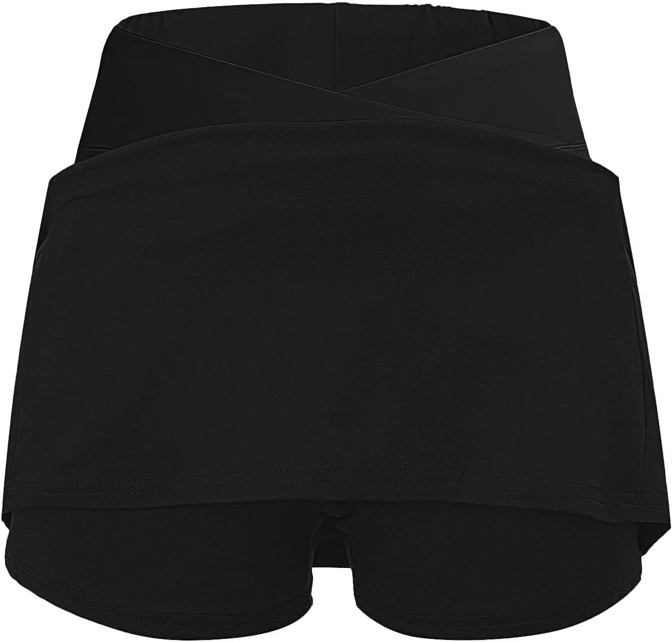 Athletic Skorts for Woman Elastic Cross Hight Waisted Tennis Yoga Shorts Skirts with Pockets Tummy Control Joggers