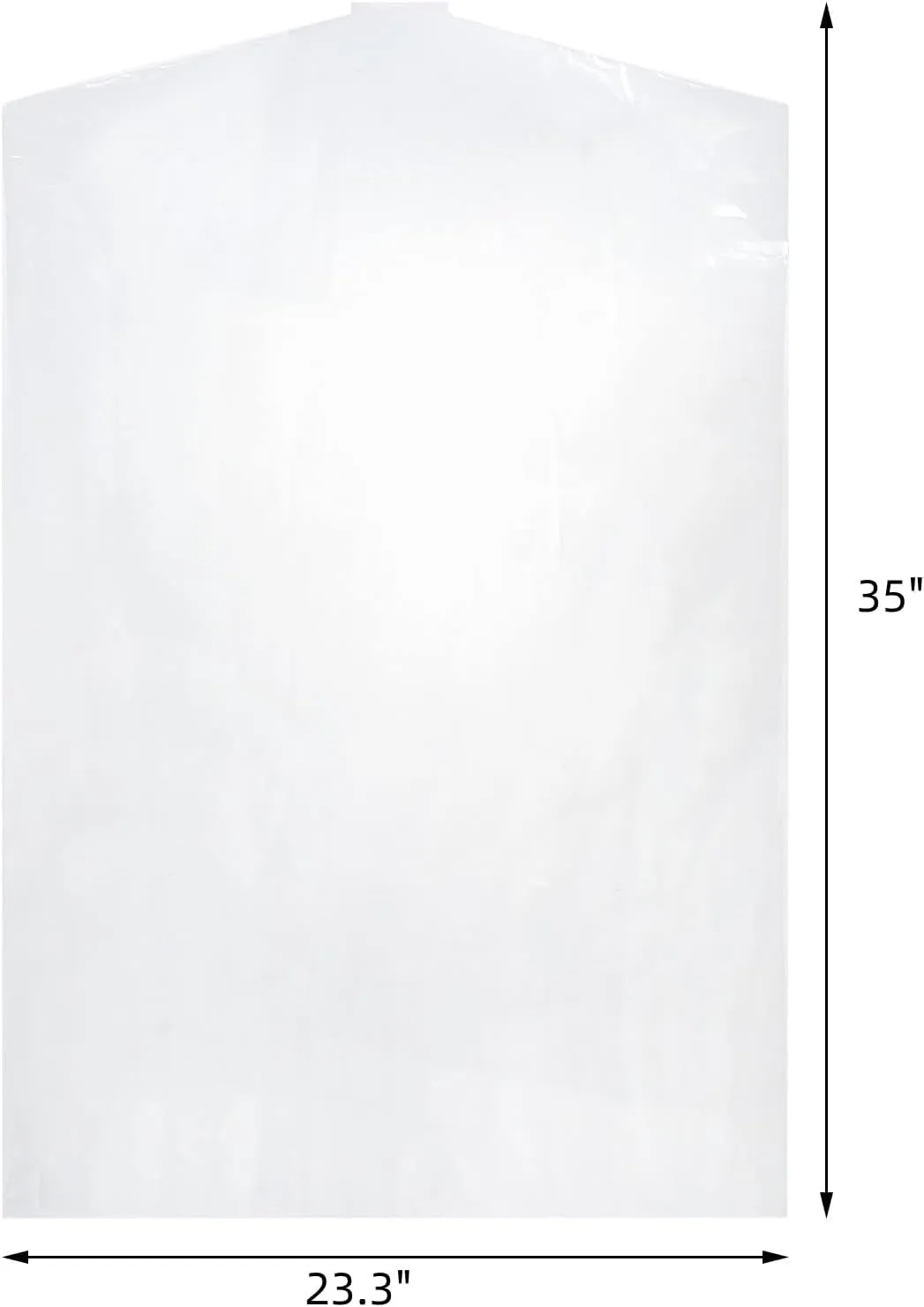 AVLA 50 Pack Plastic Garment Bags, Clear Hanging Dry Cleaner Bags, Transparent Hung Clothes Dust Cover, Lightweight Protector Bags for Closet Clothes Storage, Coat Suit Bag for Home, Laundry