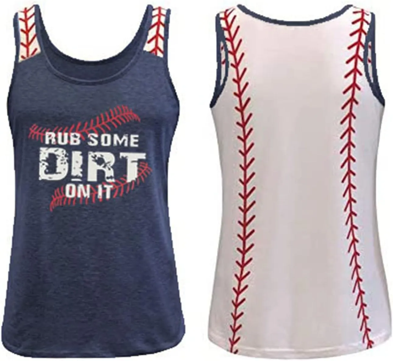 Baseball Mom Tank Tops Baseball Mama T Shirt Rub Some Dirt On It Vest Baseball Love Graphic Sleeveless Tee