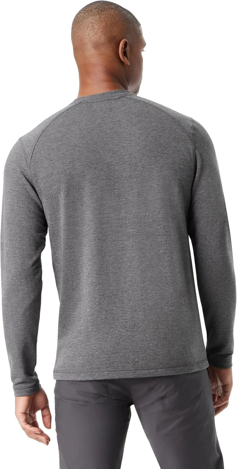 BASS OUTDOOR Men's Long Sleeve 4-Way-Stretch Quick Dry Utili-tee Shirt with Chest Patch Pocket Standard