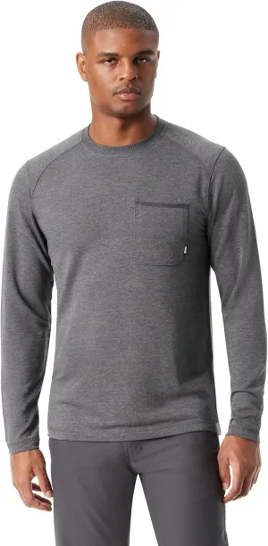 BASS OUTDOOR Men's Long Sleeve 4-Way-Stretch Quick Dry Utili-tee Shirt with Chest Patch Pocket Standard