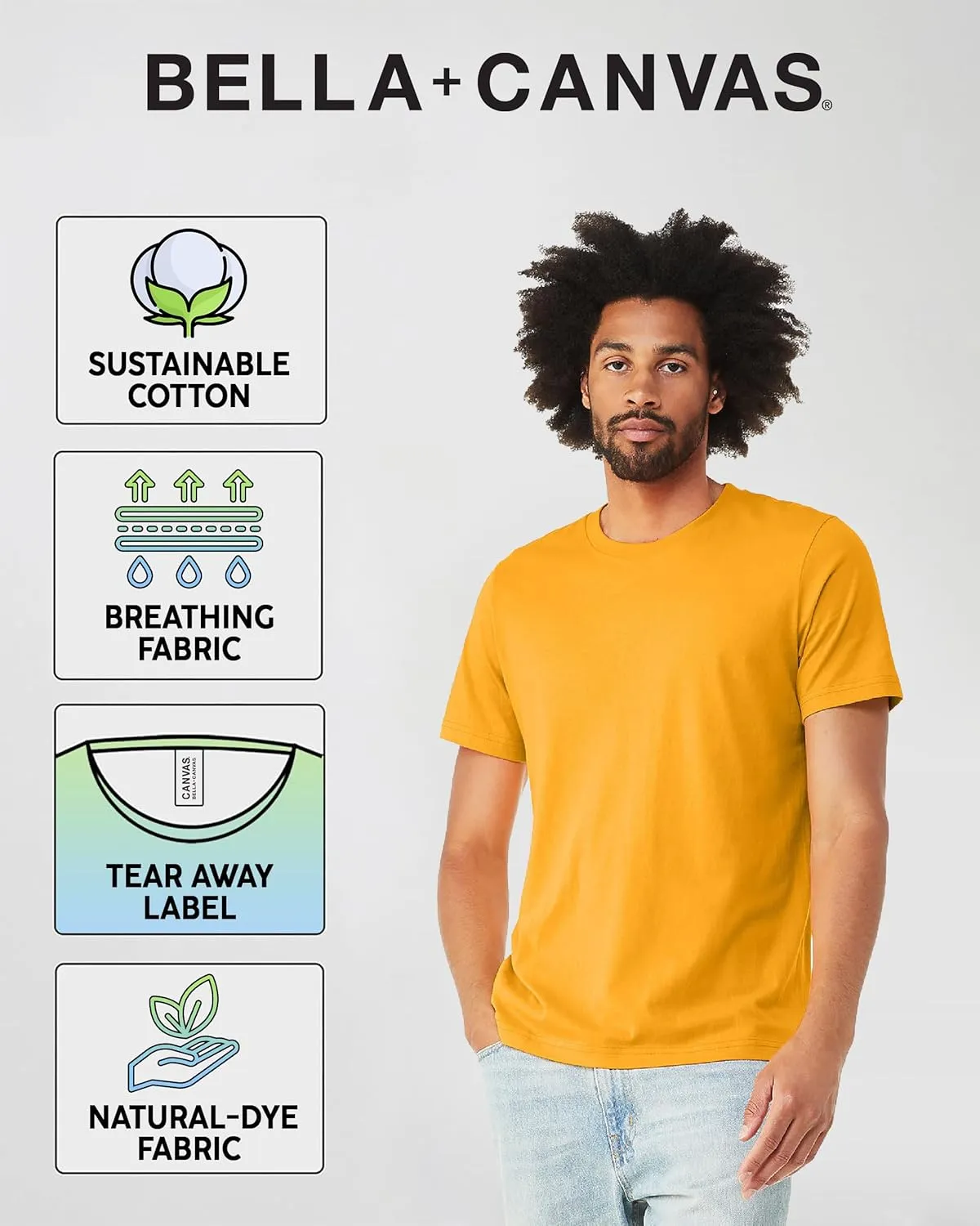 Bella Canvas Triblend T-Shirts, 3413 Bulk Shirt for Men & Women, Pack of Undershirt - Custom Color Set Remeras para Hombre
