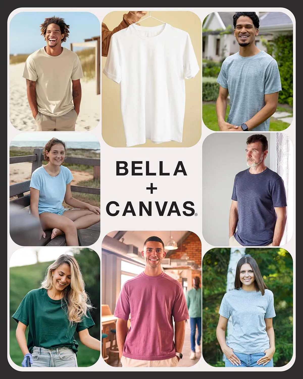 Bella Canvas Triblend T-Shirts, 3413 Bulk Shirt for Men & Women, Pack of Undershirt - Custom Color Set Remeras para Hombre