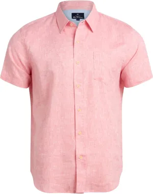 Ben Sherman Men's Linen Shirt - Regular Fit Short Sleeve Button Down Woven Linen Shirt (S-XL)