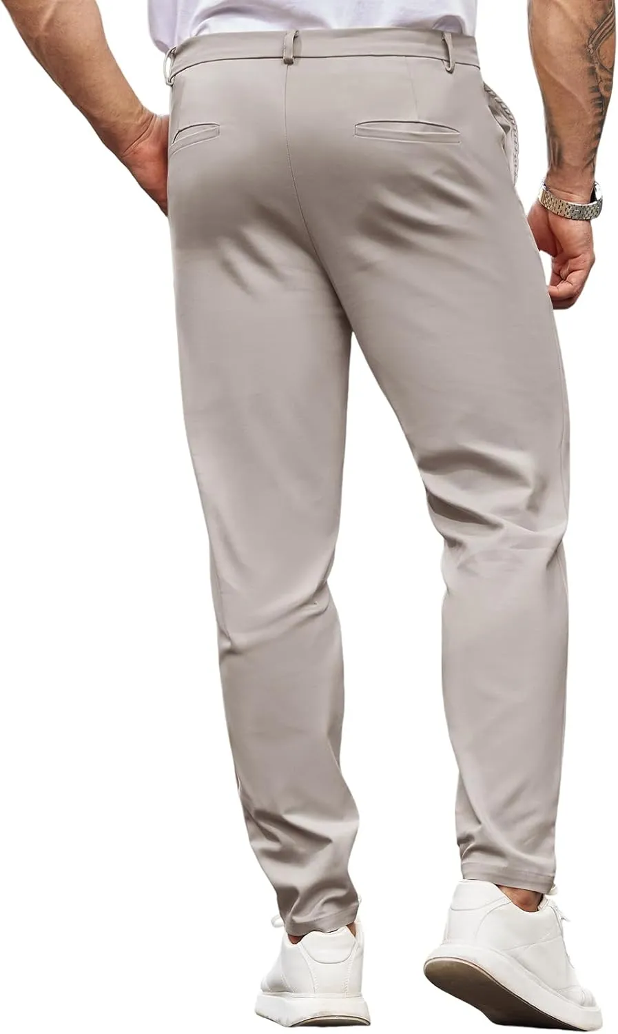 Beotyshow Men's Dress Pants Slim Fit Casual Trendy 2025 Formal Skinny Athletic Stretch Business Pant