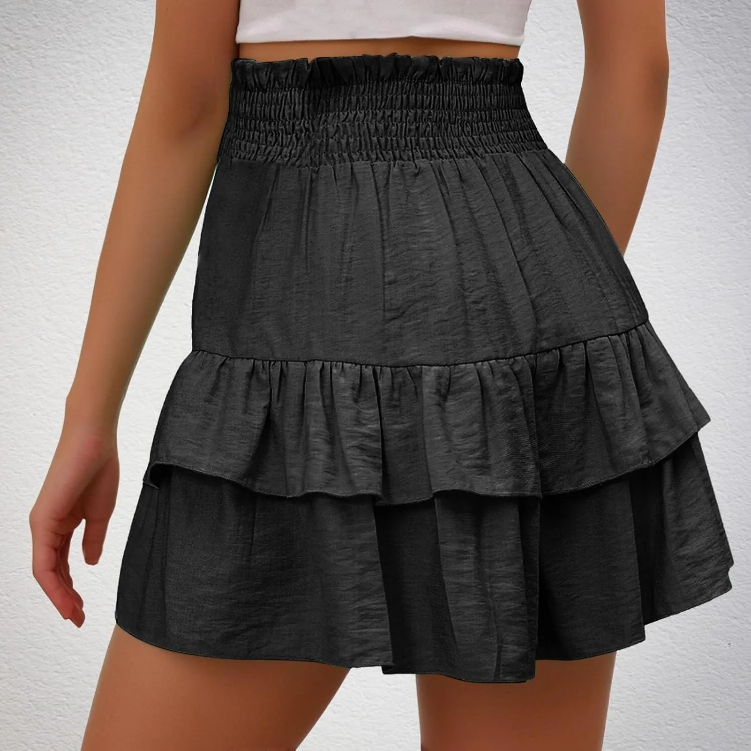 Bermuda Skorts 2024 Skirts for Women High Waisted Ruffles Flared Mini Lingerie Skirts Workout Golf Bodycon Casual Skorts