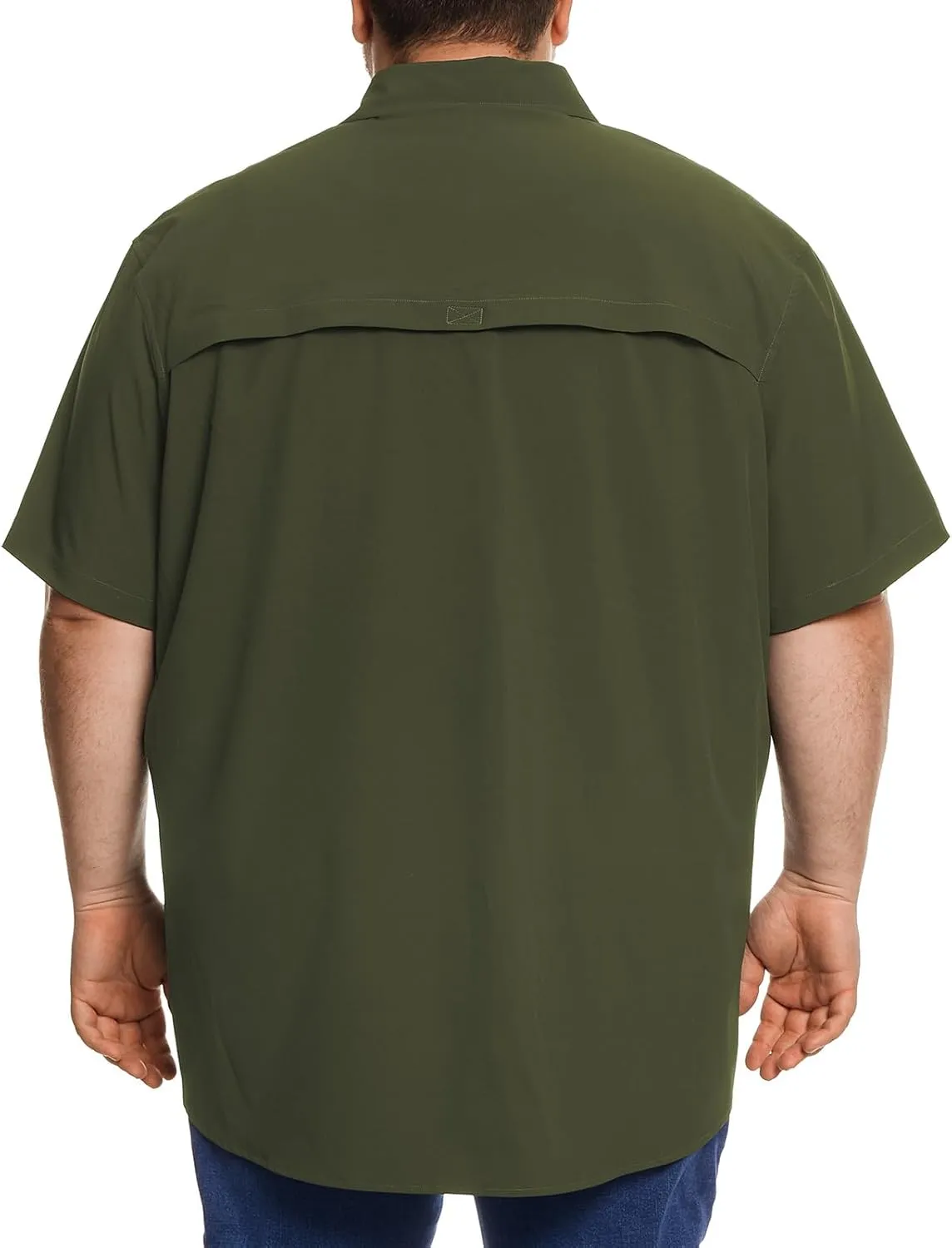 Big and Tall Mens Fishing Shirt UPF 50  Sun Protection Shirt SPF Quick Dry 2XL-6XL