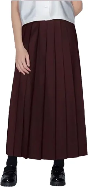 Bollrllr 2024 Women's Pleated Casual Skirt Spring Fashion Stretch Midi Skirt Brown S#90CM