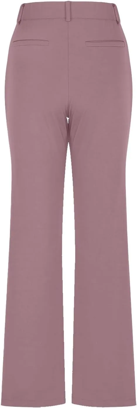 Bootcut Dress Pants for Women Business Casual High Waist Regular Fit Work Pants Elegant Office Trousers with Pockets