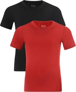 Boys Compression Shirt Short Sleeve Youth Athletic Undershirt Kids Base Layer T-Shirt for Football Basketball