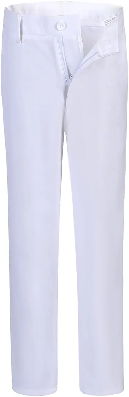 Boys' Flat Front Dress Pants Adjustable Waist School Uniforms Pants