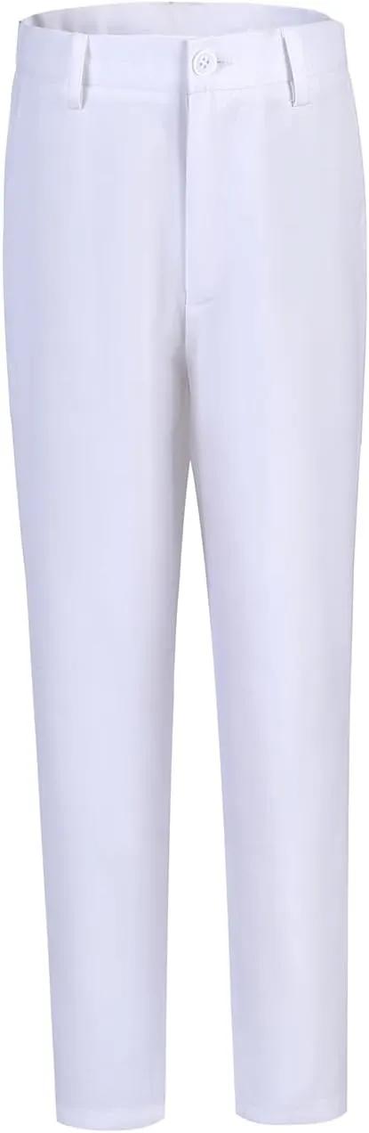 Boys' Flat Front Dress Pants Adjustable Waist School Uniforms Pants