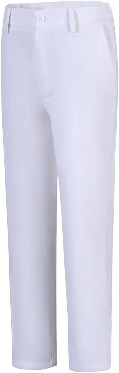 Boys' Flat Front Dress Pants Adjustable Waist School Uniforms Pants