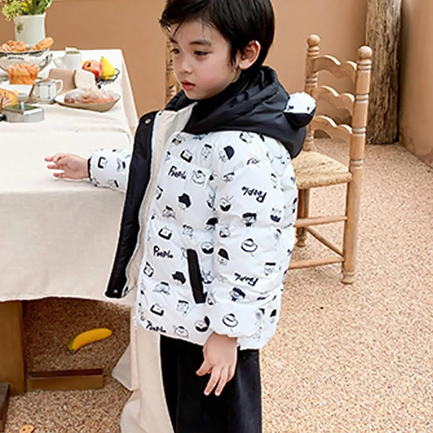 Bubble Coat Kids Kids Toddler Baby Girls Boys Winter Warm Thick Solid Cotton Long Sleeve Padded Jacket Snow Proof Jacket