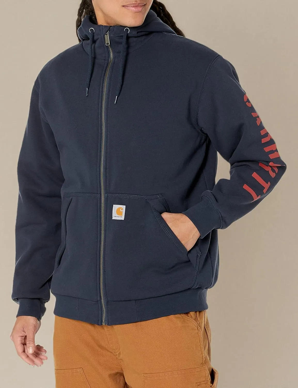 Carhartt Unisex Rain Defender Loose Fit Fleece Lined Logo Graphic Sweatshirt
