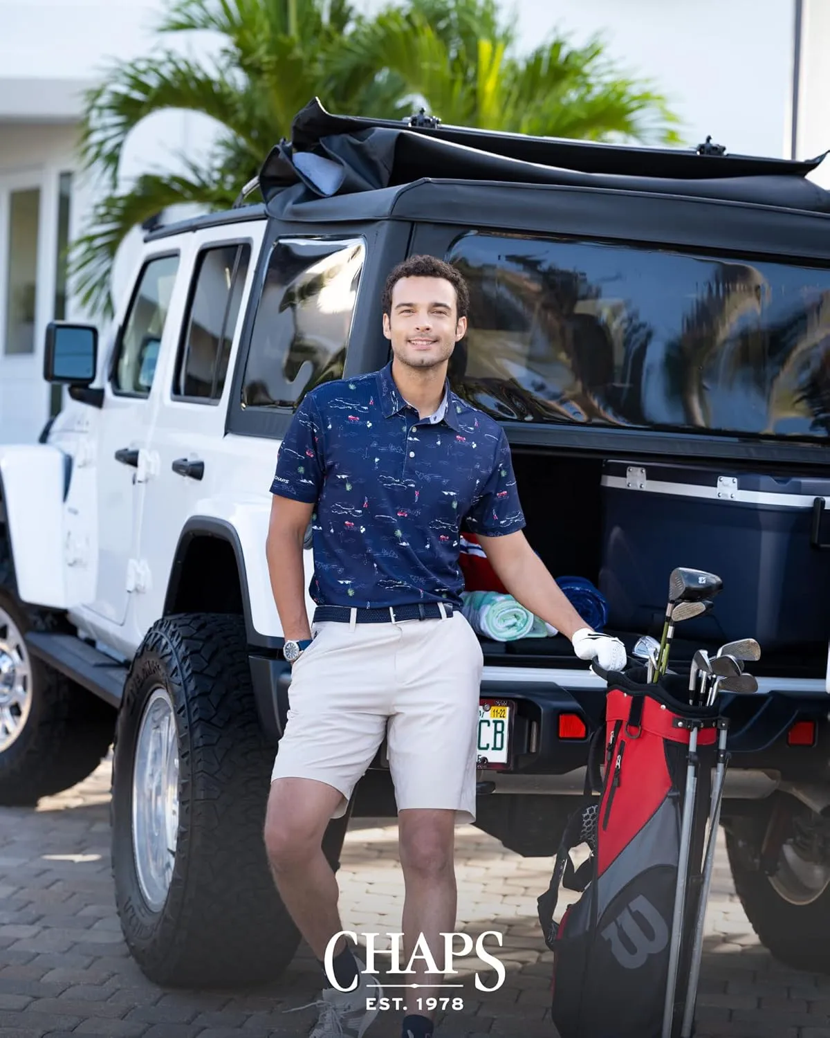 Chaps Men's Polo Shirt - Dry Fit Performance Short Sleeve Golf Polo Shirt for Men (S-2XL)