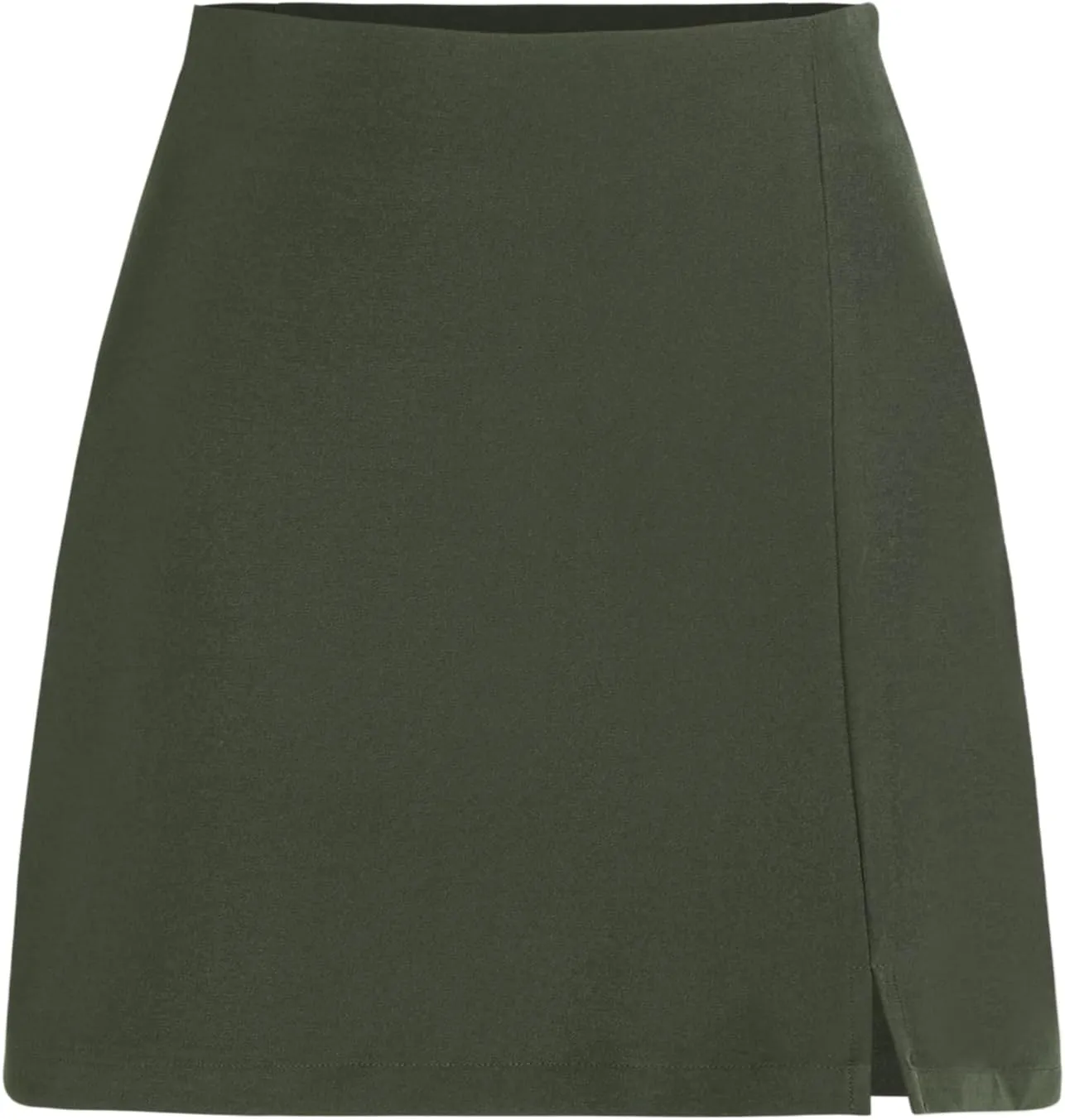 CIDER High Waist Zip Up Slit Mini Skirt