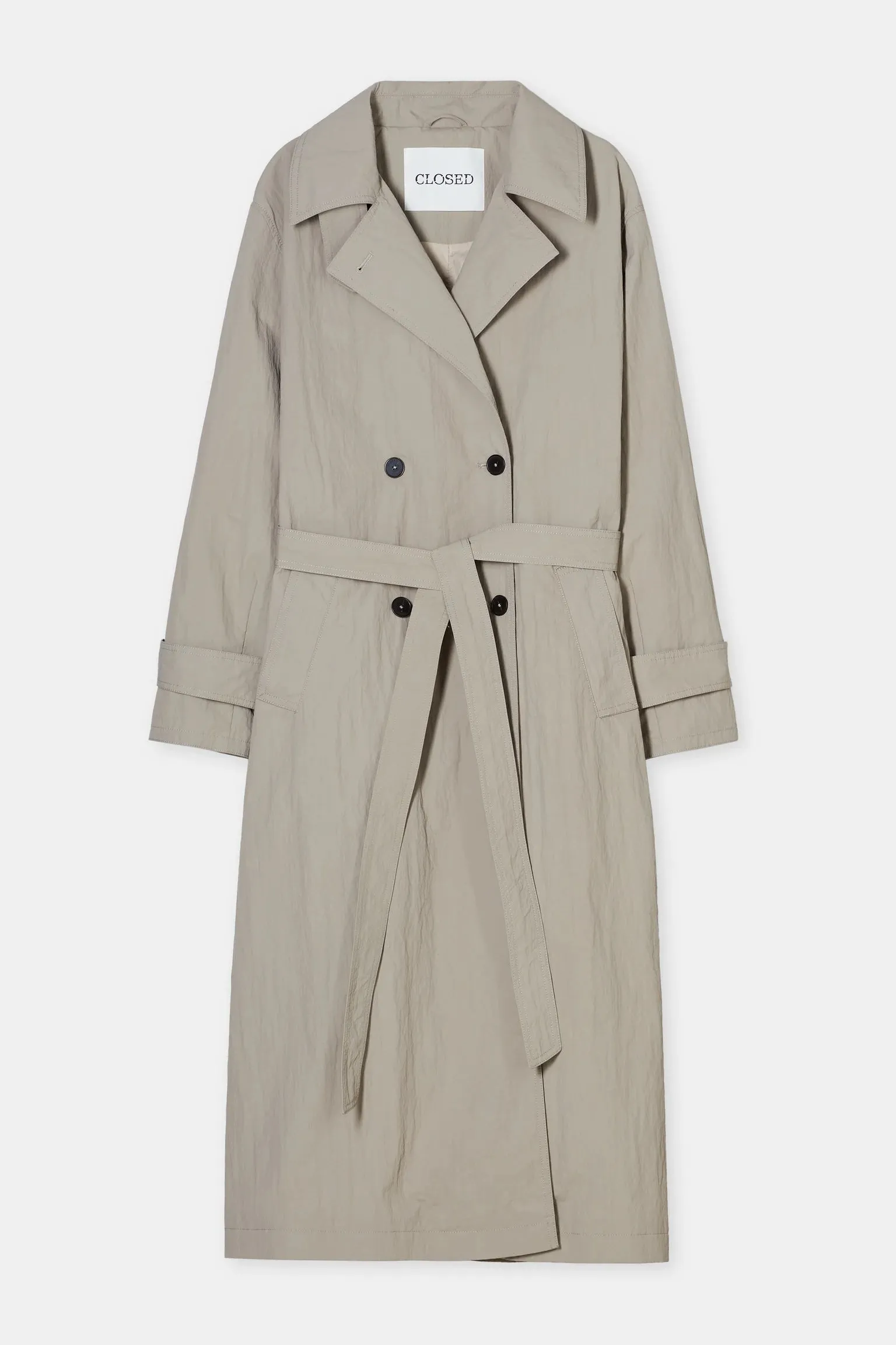 Closed Trench Coat - Warm Sand