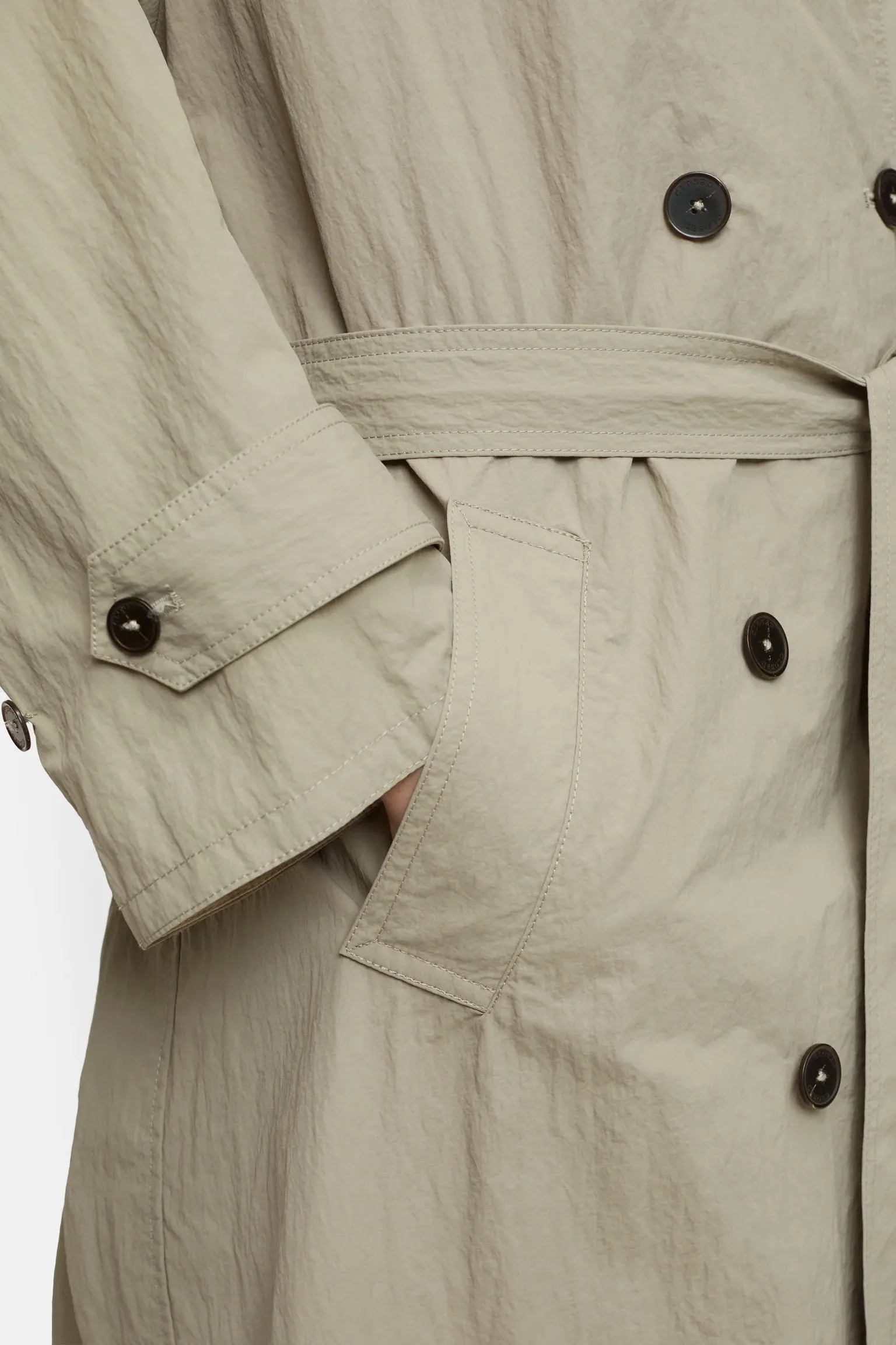 Closed Trench Coat - Warm Sand