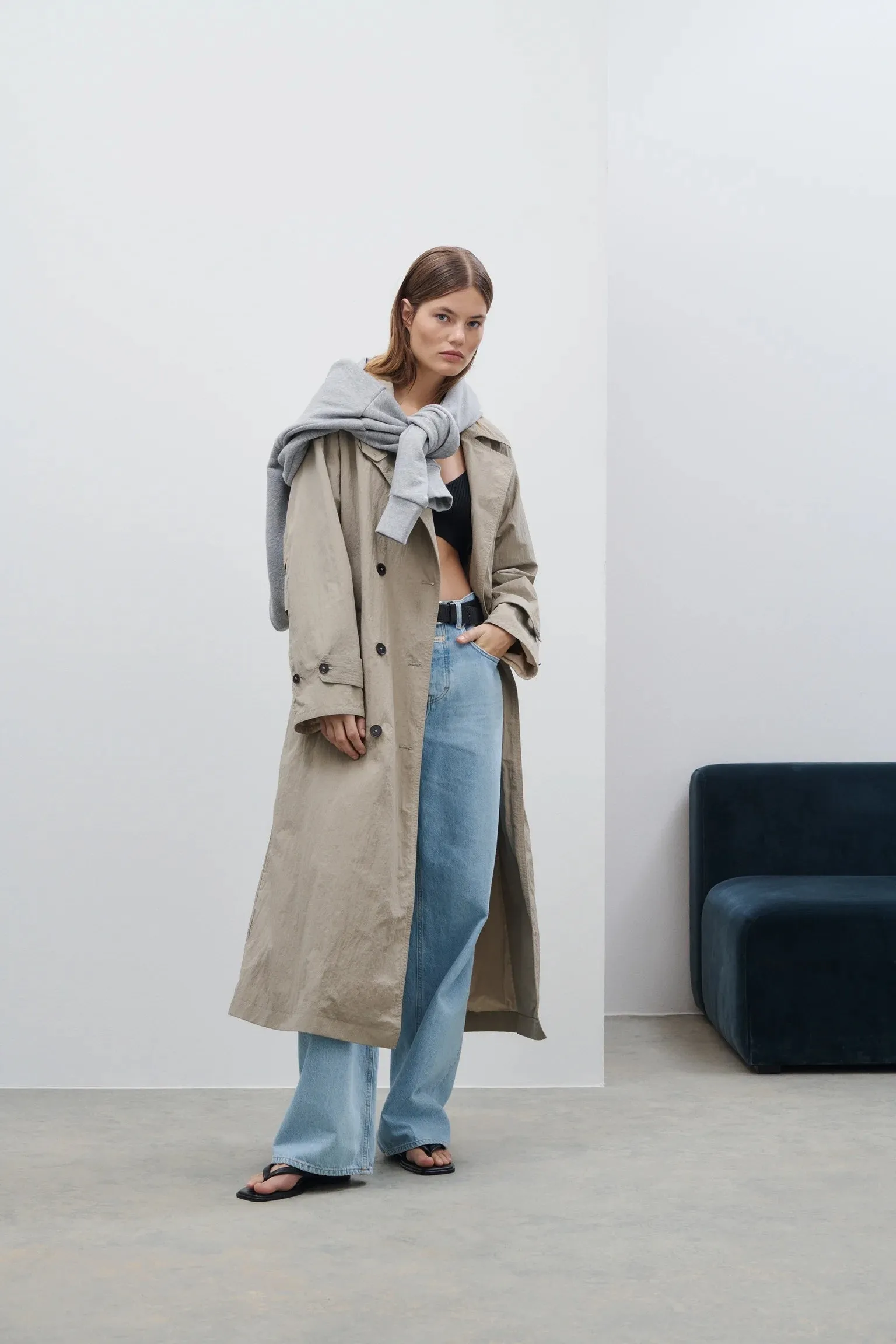 Closed Trench Coat - Warm Sand