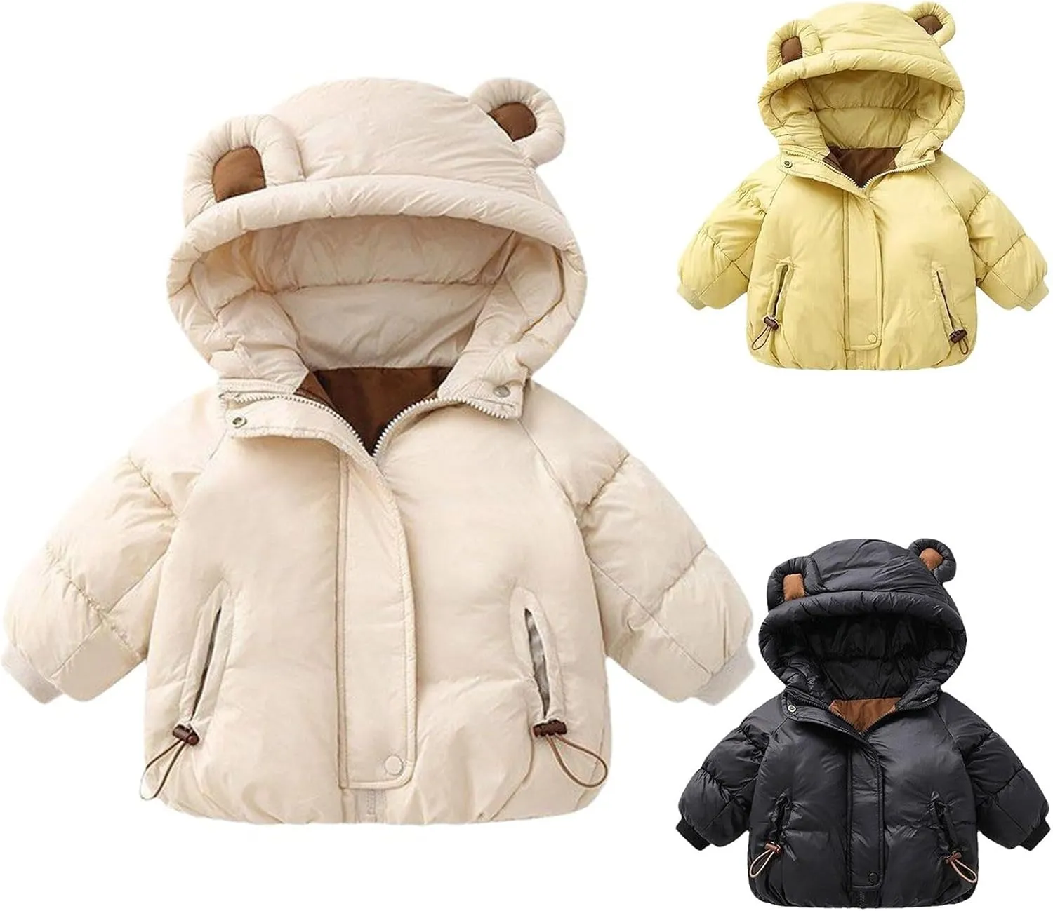 Coats for Boys 2t Girls Boys Winter Warm Thick Solid Cotton Long Sleeve Padded Jacket Coat Clothes