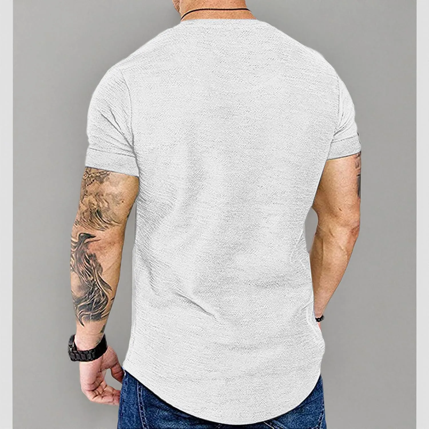 COOFANDY Mens 2 Pack Muscle V Neck T Shirt Fitted Gym Workout Short Sleeve Bodybuilding Tee
