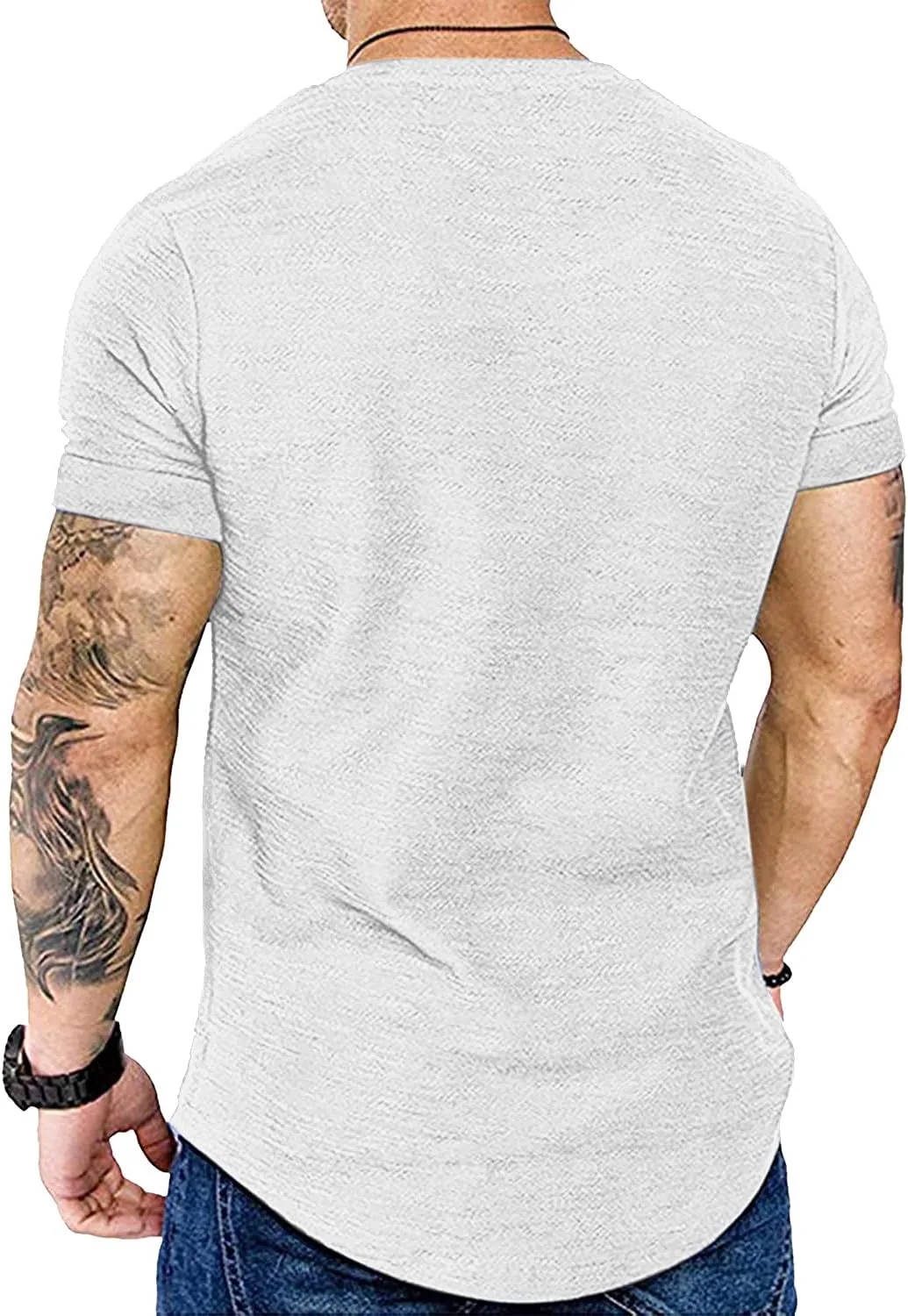 COOFANDY Mens 2 Pack Muscle V Neck T Shirt Fitted Gym Workout Short Sleeve Bodybuilding Tee