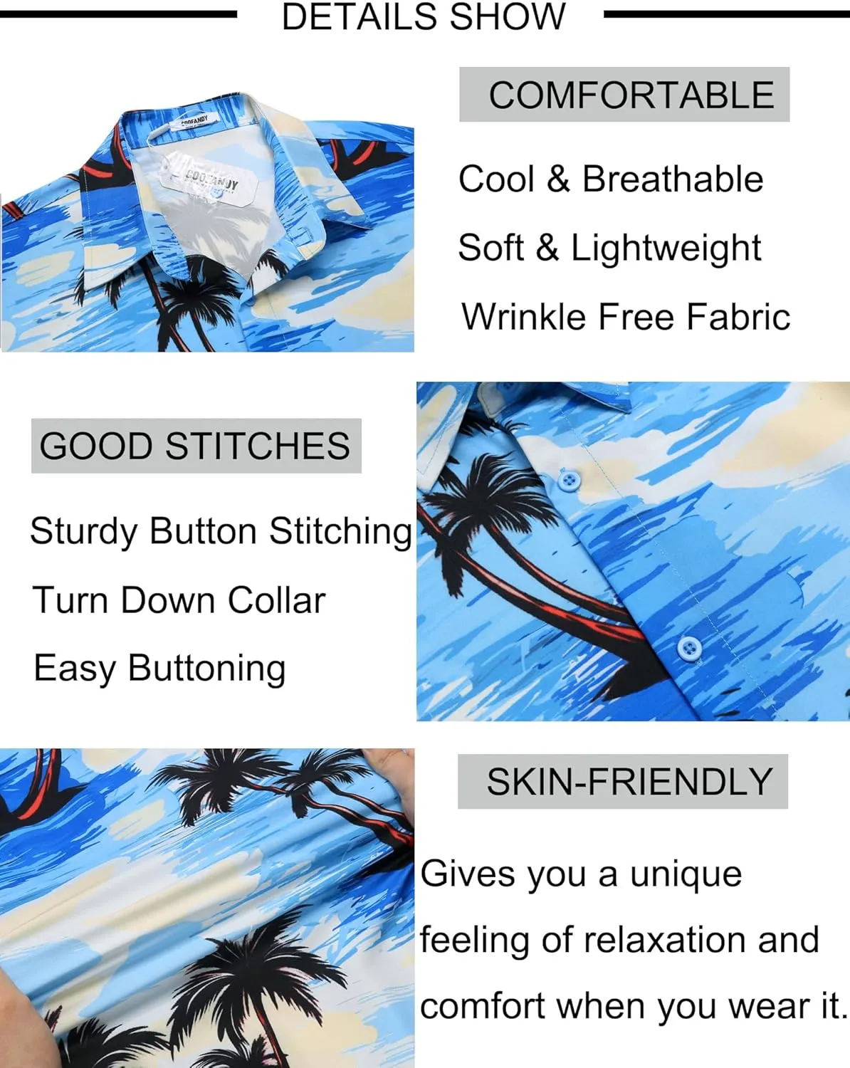 COOFANDY Mens Button Down Shirt Short Sleeve Casual Shirts Beach Summer Linen Shirts Wedding Vacation Shirt