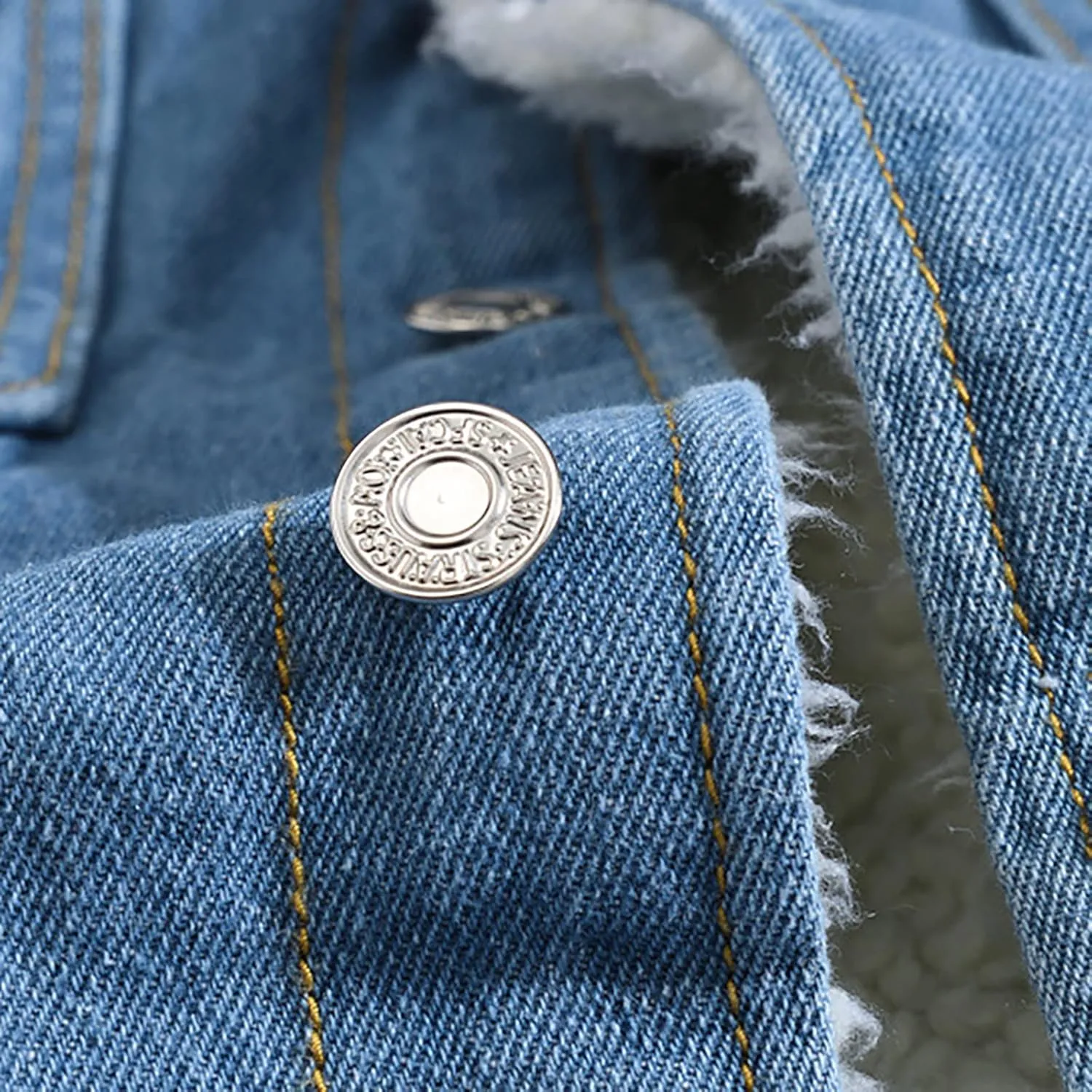 Denim Jacket For Men Sherpa Fleece Lined Warm Winter Trucker Jacket Lapel Thicken Coat Cowboy Jean Jacket Outerwear