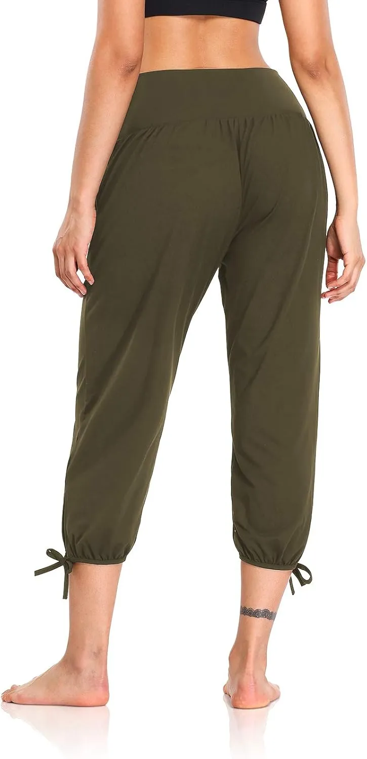 DIBAOLONG Womens Yoga Pants Capri Loose Workout Sweatpants Comfy Lounge Joggers with Pockets