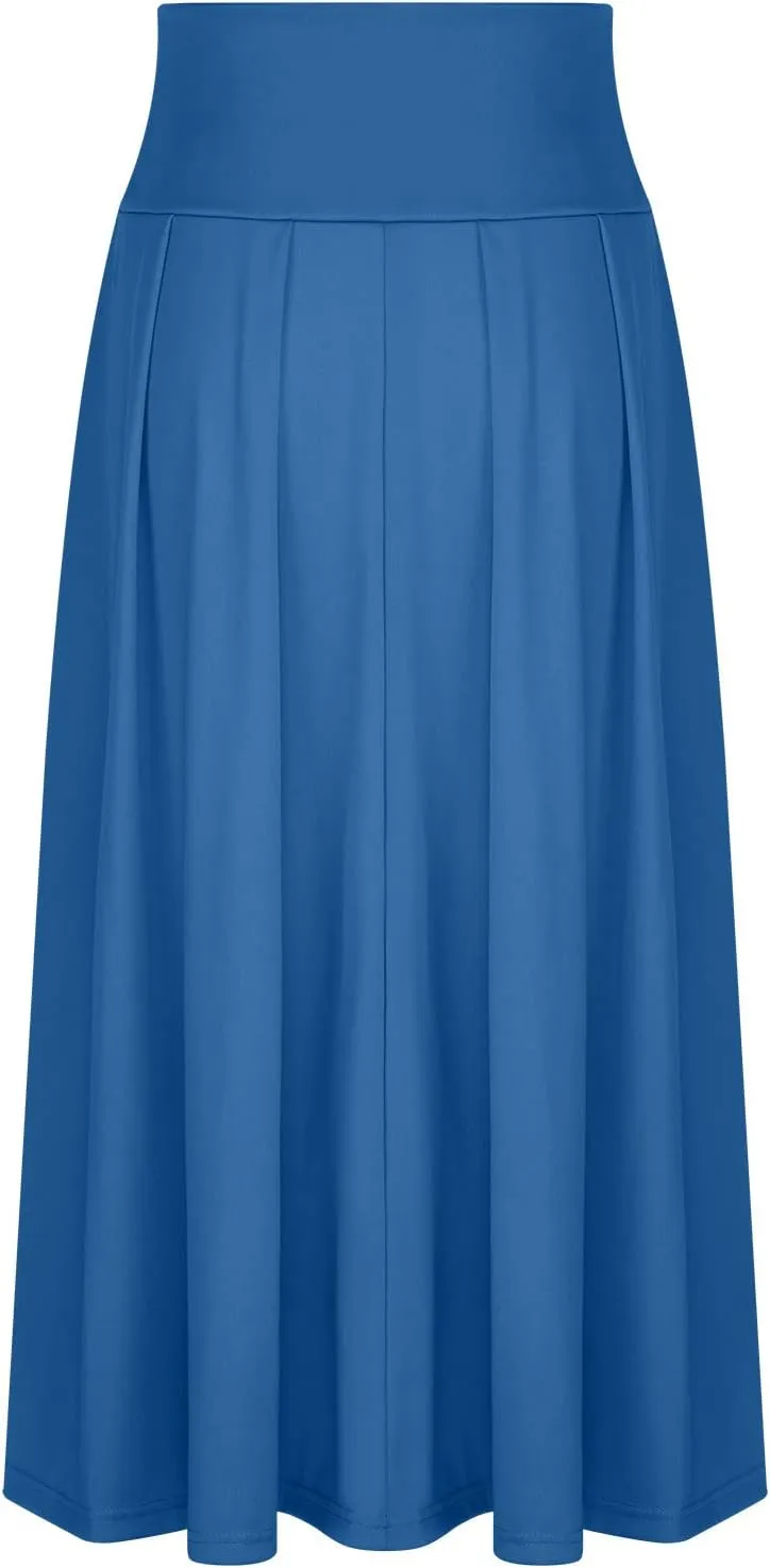 Elegant High Waisted Skirts for Women Plus Size Stretchy Business Work Maxi Skirt A Line Office Dress