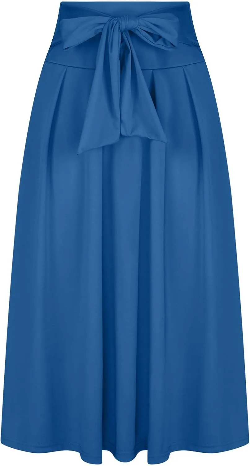 Elegant High Waisted Skirts for Women Plus Size Stretchy Business Work Maxi Skirt A Line Office Dress