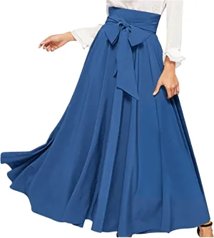 Elegant High Waisted Skirts for Women Plus Size Stretchy Business Work Maxi Skirt A Line Office Dress