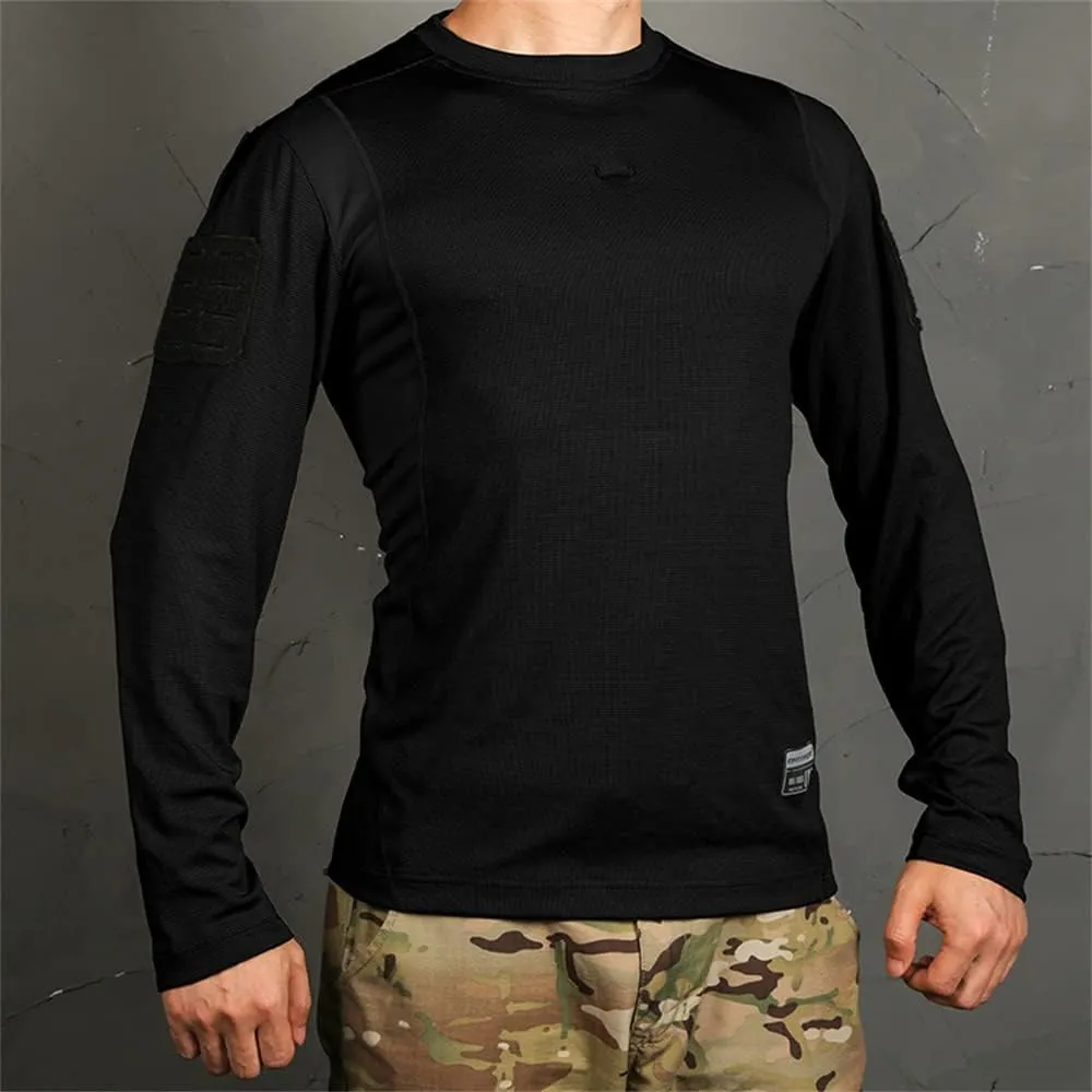 EMERSONGEAR Men's Combat Long Sleeve Shirt, Tactical Airsoft Paintball Hiking Quick Dry Slim Fit T-Shirt