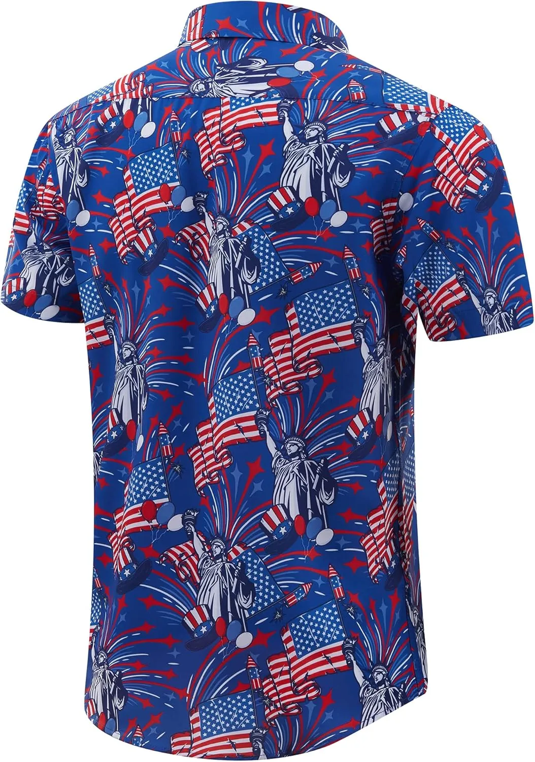 ENVMENST Hawaiian Shirt for Men Short Sleeve Beach Printed Summer Button Down Aloha Shirt(S-3XL)