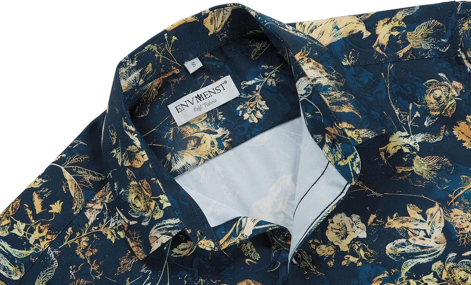 ENVMENST Hawaiian Shirt for Men Short Sleeve Beach Printed Summer Button Down Aloha Shirt(S-3XL)