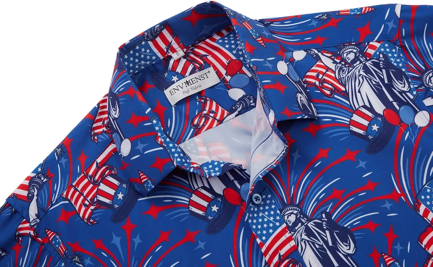 ENVMENST Hawaiian Shirt for Men Short Sleeve Beach Printed Summer Button Down Aloha Shirt(S-3XL)
