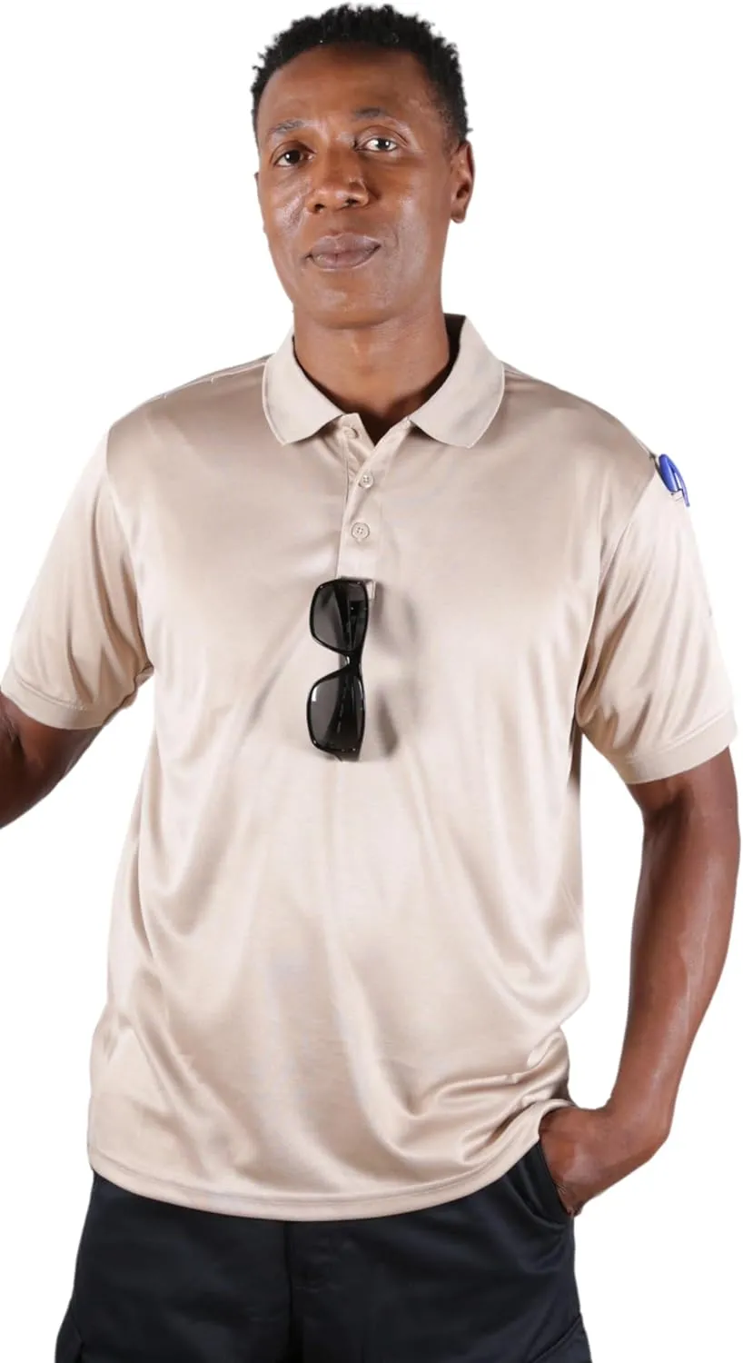 First Class Men's Tactical Performance Polo Shirt, Moisture Wicking, Quick Dry, Lightweight, Short Sleeve Polo Shirt