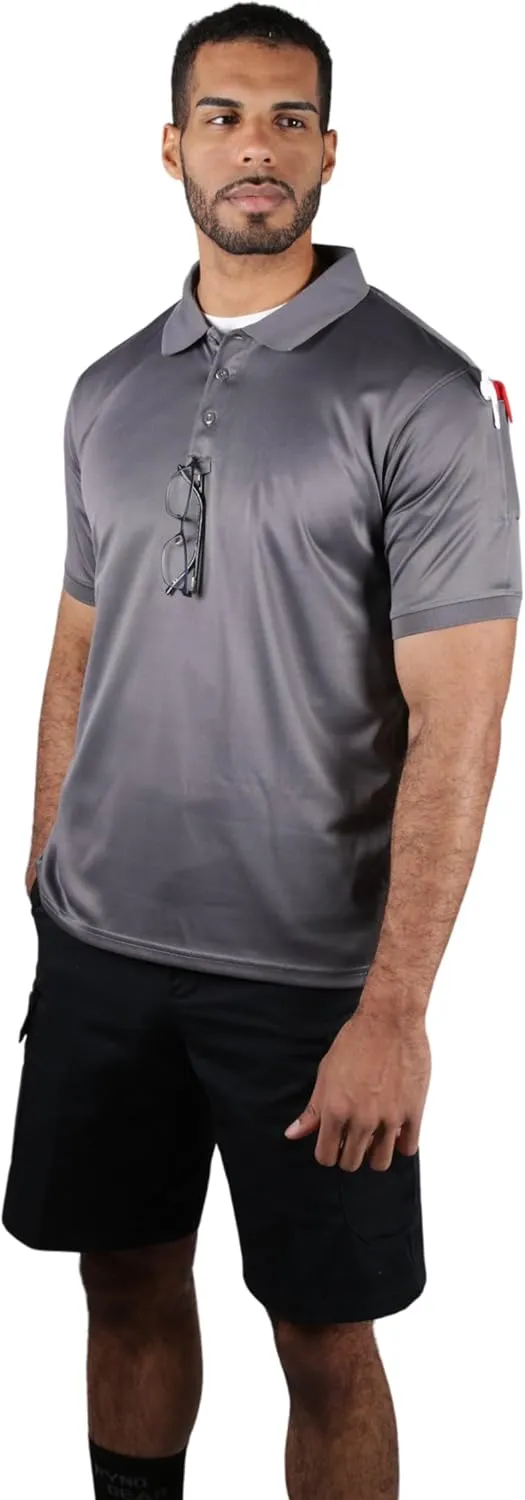 First Class Men's Tactical Performance Polo Shirt, Moisture Wicking, Quick Dry, Lightweight, Short Sleeve Polo Shirt